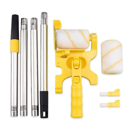 Färgrollerset, förlängningsskaft för färgroller, målningsverktyg med avtagbart handtag, gängade infällbara rollers