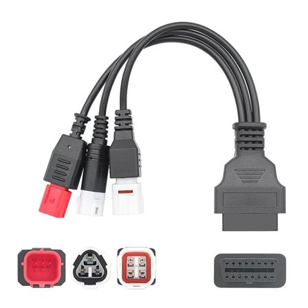 ODBII Adapteri - Honda / Yamaha 3in1 OBDII Hona 3 Pin+4 Pin+6 Pin