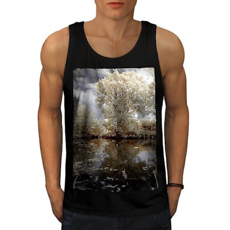 White Tree Lake Nature Men Blacktank Top