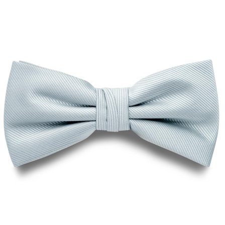 Arktyczno-niebieska wstępnie zawiązana muszka rypsowa dla mężczyzn - Muszki gotowe do noszenia