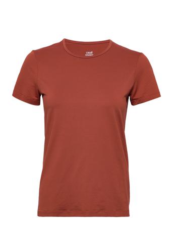 Essential Mesh Detail Tee T-shirts & Tops Short-sleeved Punainen Casall