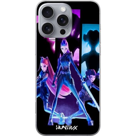 Kompatibelt Mobildeksel til Apple Apple iPhone 16 Pro Max Futuristisk jente gruppe illustrasjon med neonlys og sterke farger i sci-fi estetikk