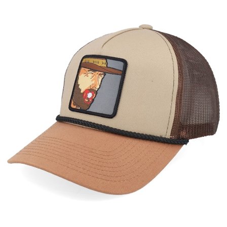 BOOM - Marron trucker Casquette - Grown Man With Pacifier Rope Khaki/Brown/Caramel A-Frame Trucker @ Hatstore