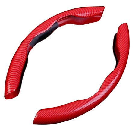 Kulfiber Rat Cover Ultratynd Pasform Slidstærk Universal Ratbeskytter til De Fleste Biler Rød