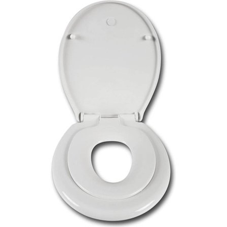 Rootz Premium WC-istuin integroidulla lastenistuimella - Perhe-wc-istuin - Taaperoiden harjoitusistuin - Soft Close -mekanismi - Helppo puhdistaa - Pi