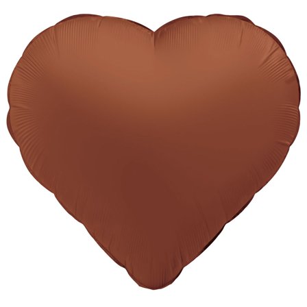Folieballong Hjerte Sjokoladebrun Matt