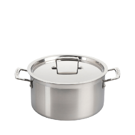 Le Creuset Gryta 3-Ply Rostfritt Stål 6L Grytor Silver 24 cm / 6,0 L