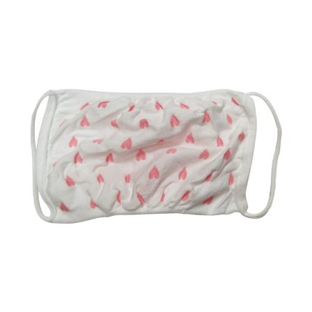 Mascherina Protettiva Lavabile Bambini Fantasia Cuori 3 Pezzi