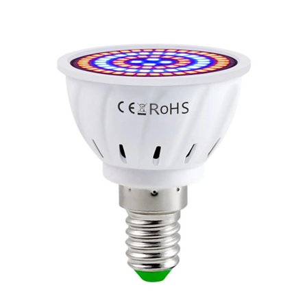 7W E14 80LED Plantelampe Plantelys Indendørs Planter Grøntsager Blomster Vækstlampe Gro Lampe