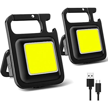 Lomme Mini LED Lommelykt Torch Cob Oppladbar Nøkkelring Liten Blitslys 800 Lumen Bærbar Magnetisk Vanntett Nøkkelring Lommelykt Arbeidslys For