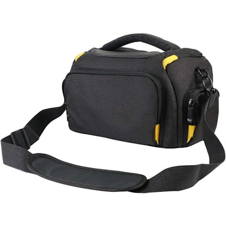 Kova olkalaukku kamerakotelo, yhteensopiva Nikon D3500/Canon EOS M50, EOS 4000D, 2000D/Sony/Panasonic SLR DSLR -kamera/objektiivi. (L, Bl