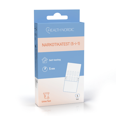 Health Nordic Narkotikatest 5-i-1, 1 stk.