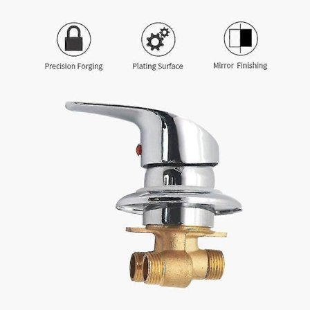 Brusekabine Blandingsbatteri Messing Brusearmatur Udtag Omskifter Krom Brusebatteri G1/2 tomme Tilslutning Koldt og Varmt Vand Brusebatteri Til B