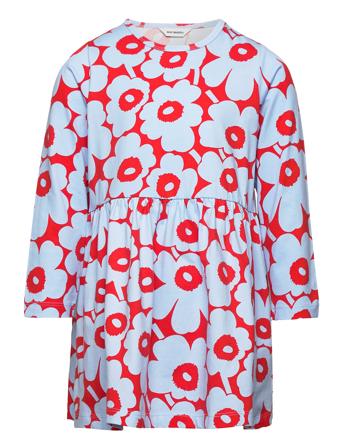 Kukkakoru Mini Unikko Ii Dresses & Skirts Dresses Casual Dresses Long-sleeved Casual Dresses Multi/mønstret Marimekko*Betinget Tilbud