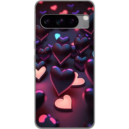 Yhteensopiva Puhelinkuori Google Google Pixel 8 Pro KeskiyönSydämet