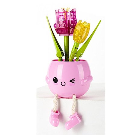 Montering av byggstenar Byggklossar i krukväxter E E