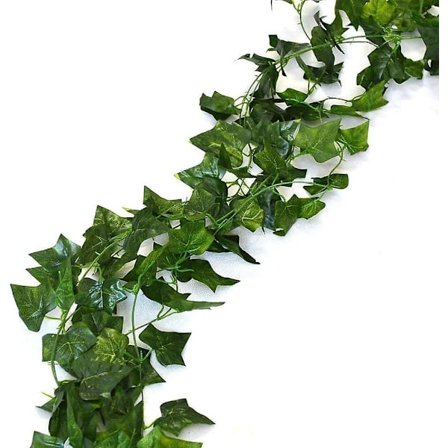 12-pakning 25,6 m kunstig girlander falskt løvverk kunstig eføyranke eføyblader