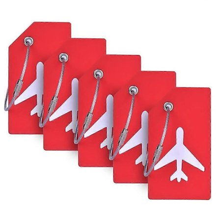 5 stk. Fleksible Silikone Bagagemærker Rejse ID-kort Holder Trolley Taske Etiketter