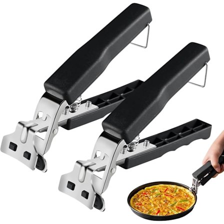 Kaksi ruostumattomasta teräksestä valmistettua pizzalapiota silikonikahvoilla keittiöön, ravintolaan ja pizzeriauunikäyttöön