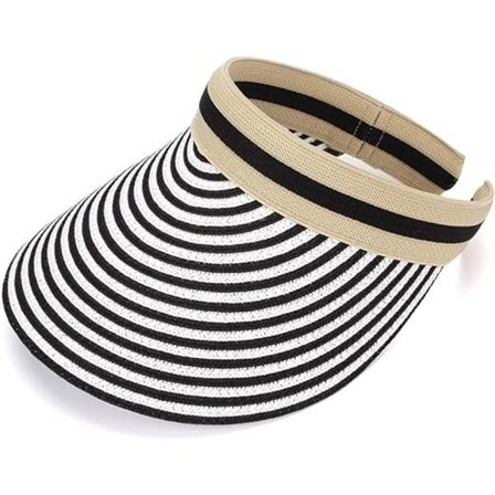 Sommerhat til kvinder med bred skygge - Strandhat i sort strå