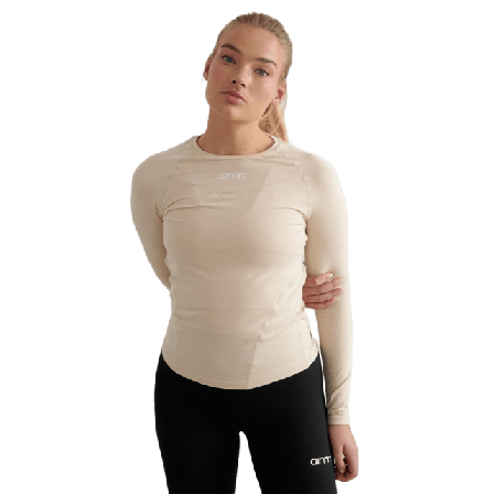 aim'n Soft Basic Long Sleeve Träningskläder Dam Beige XS