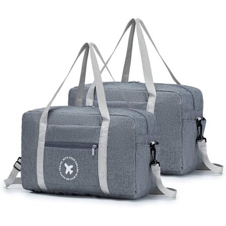 Kabinbagage 40x20x25, Rejsetaske, Foldbar Fly Kabinetaske Kabine Rejsetaske Bagage Duffel Bag (2 stk)