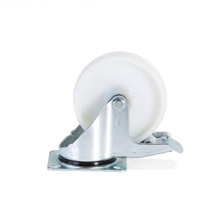 Castor wheel, braked, 350 kg load, nylon