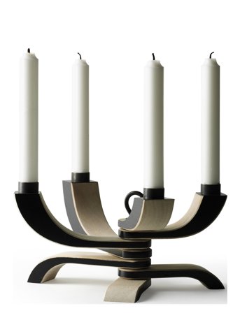 Design House Stockholm Nordic Light 4-Arms Candleholder - Black - 20X13X5CM