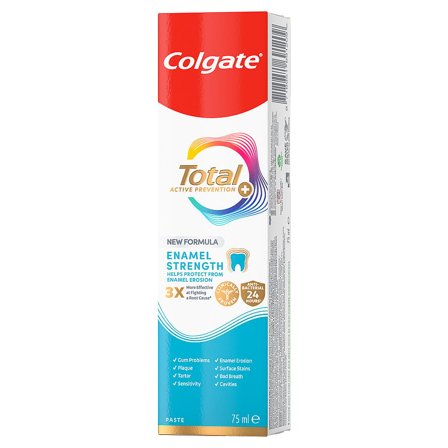 Colgate Tandpasta Total Active Prevention + Enamel Strength, Medicin & Pleje, Mund & Tandpleje, Tandpasta
