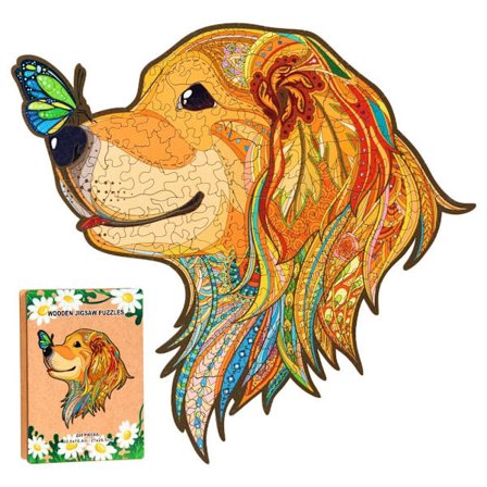 Golden Retriever Puslespil Træpuslespil Irregulært Puslespil