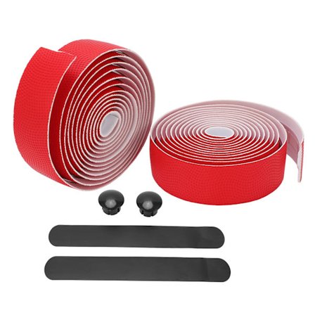 PU Læderstyrtape med bølget korn svedabsorberende cykelstyrbælte til cykling rød