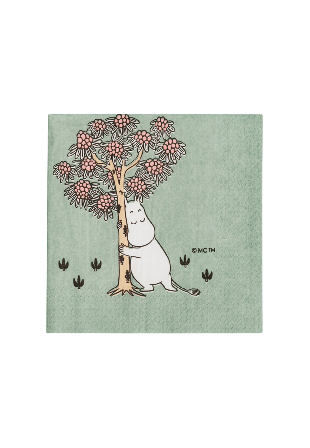 Arabia Mumin pappersservett 33cm Omtanke Servetter & servettringar Grön 33 CM