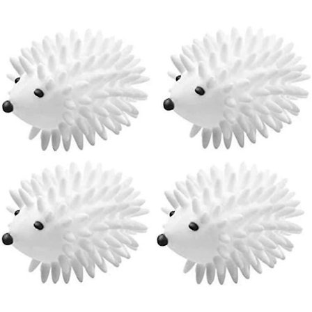 Sett med tørketrommelballer i form av pinnsvin - gjenbrukbare, myke vaskemaskinballer, plasttørkekuber, vaskemaskinballer til vaskemaskin, søte 