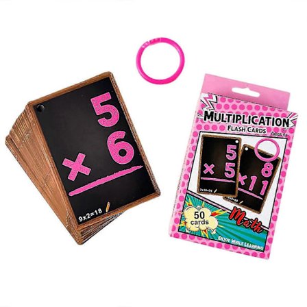 Portable kortstokk med matte-flashkort for barn, addisjon, subtraksjon, multiplikasjon og divisjon øvingsspill [D]