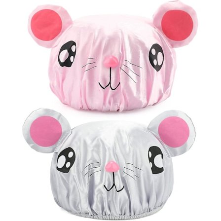 2 stk. brusehætter, brusehætte til børn, vandtæt brusehætte, genanvendelige badehætter, der er egnede til