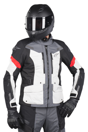 Motorradjacke Alpinestars Stella Valparaiso V3 Drystar Grau/Rot S