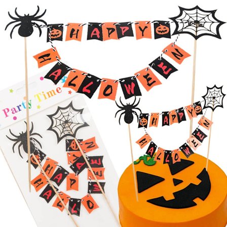 Halloween dekoration för en tårta cupcake picker topper krans papper