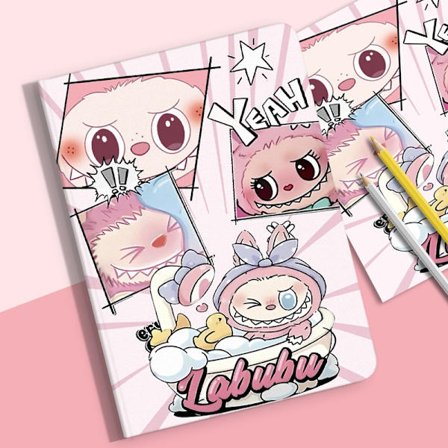 Stilrent fodral för iPad mini6 8.3" Bok Bad Labubu L Söt Tecknad Nionde Mjuk