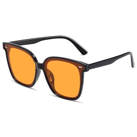 Nya Vintage Fyrkantiga Solglasögon Vuxna Vuxna Spegel Retro Nitar Gul Solglasögon Vuxna Märke Designer Mode Svart Oculos De Sol(1)