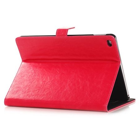 iPad Air 2 Flip Stand Läder Plånboksfodral - Röd