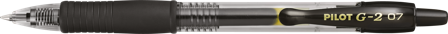 Pilot G-2 248104 Kulepenn 0,7 mm Svart, Markere & markører