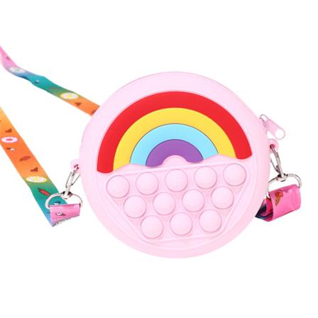 Push Bubble Unicorn Myntväska Sensory Fidget Toy Relax Kids Gift