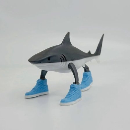 Brainrot AI 3D-print Tralalero Tralala Action Legetøjsfigurer