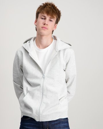 New Balance New Balance French Terry Full Zip Hoodie Grå Huvtröjor/Hoodies Kille - Kids Brand Store