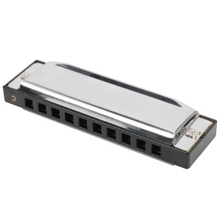 Mundharpe 10 Huller 20 Toner C-Dur Harmonika med Etui Blæseinstrument Musik Poleret