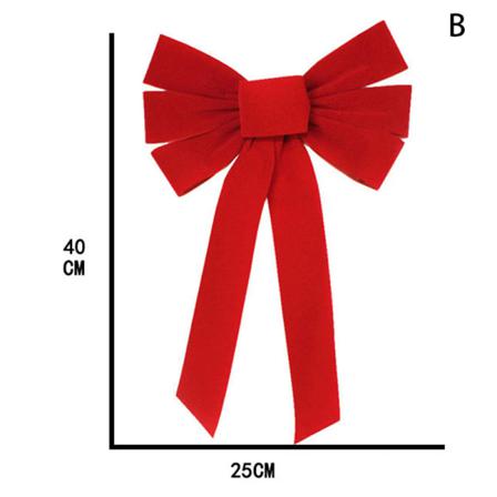 Bowknot Juldekorationer Trädbågar Xmas Krans Garland Dekor