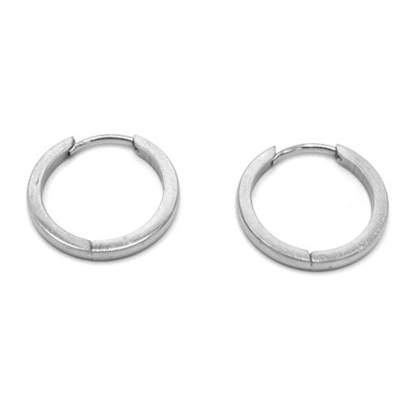 Sølvfarvede runde øreringer