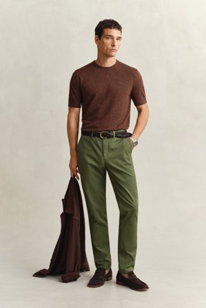 GANT Herren Slim Fit Classic Chinohose (32/34) Grün