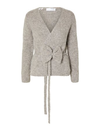 Selected | Slfgabella Ls Knit Bow Cardigan | L