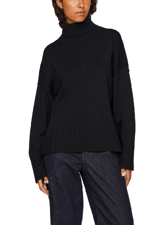 Vila Viostria Rollneck Knit Top Stickat Dam Svart S